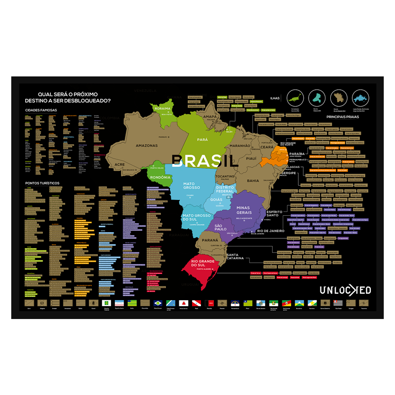 Mapa do Brasil de Raspar