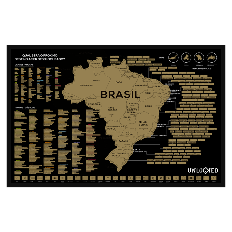 Mapa do Brasil de Raspar