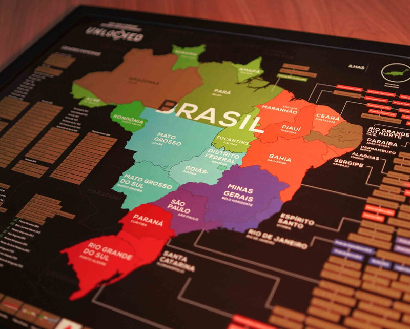 Mapa do Brasil de Raspar